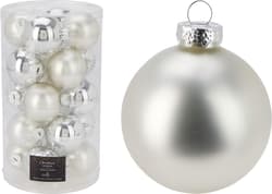 Christmas baubles Ø 6 cm, glass, silver