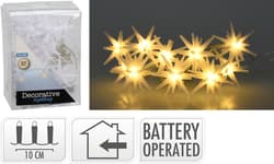 LED star string lights 120 cm, plastic/metal, warm white