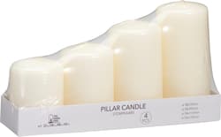 Pillar candles Ø 5.8 cm, wax, ivory