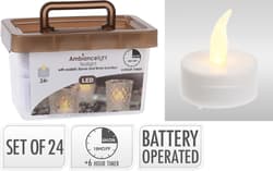 LED tea lights 24 pcs Ø 38 × 18 mm