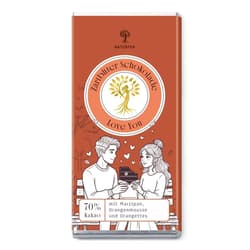 Schokolade Love You 70% Kakao mit Orange und Marzipan