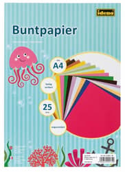 Idena coloured paper DIN A4 25 sheets non-gummed assorted