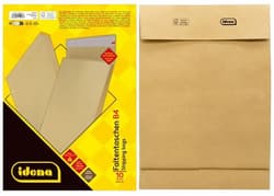 Idena brown filing envelopes DIN B4, pack of 10