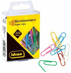Idena metal paper clips, colorful