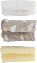 Parsa Beauty Muslin Cloths Multicoloured 3 pcs