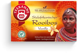Teekanne Tee-Spezialitäten Rooibos Vanille Teebeutel