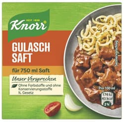 Knorr cubes goulash juice