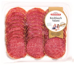 Salami geschnitten