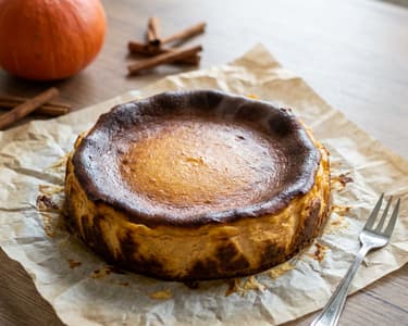 Basque Kürbis Cheesecake