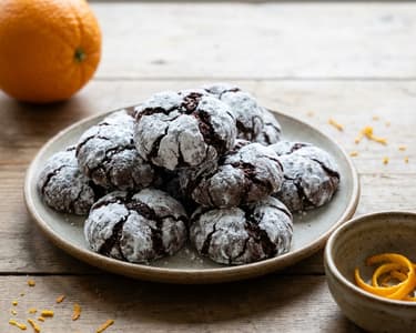 Orangen-Crinkle-Cookies
