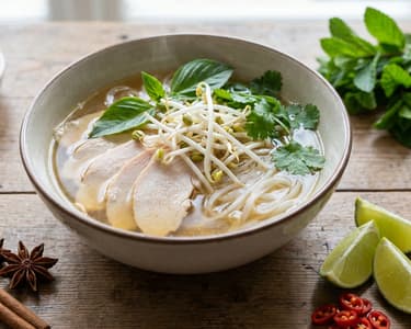Pho mit Pute und Kräutern