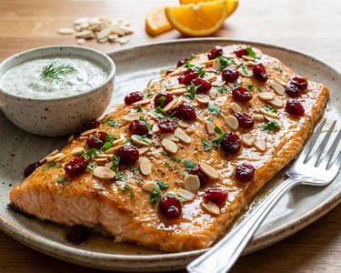 Lachs in Dill-Sauerrahm-Sauce 