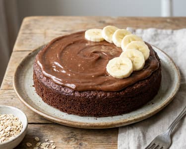 Gesunde Kakaobombe mit Bananen-Frosting