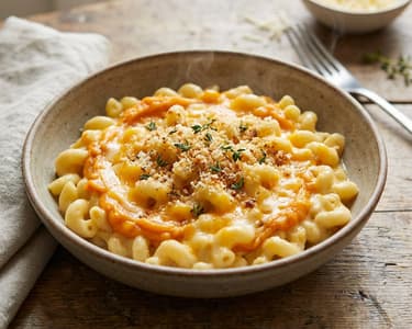 Mac 'n' Cheese mit Süßkartoffel-Püree