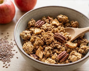 Apfel-Granola mit Nüssen und Zimt