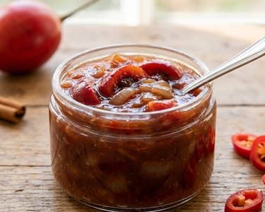 Pikantes Tamarillo-Chutney mit Apfel