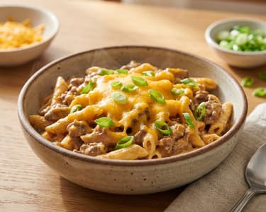 Cremige Taco-Pasta mit Faschiertem