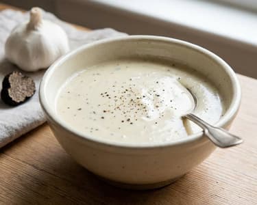 Cremige Trüffelsauce mit frischem Trüffel