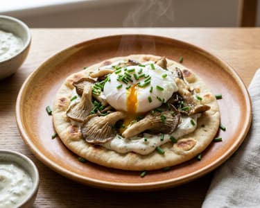 Fladenbrot mit Austernpilzen | Knusprig & würzig