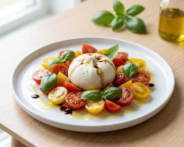 Cremige Burrata mit sonnengereiften Cherrytomaten