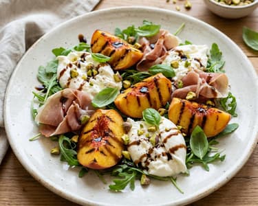 Gegrillter Pfirsich-Burrata-Salat | Sommerfrische
