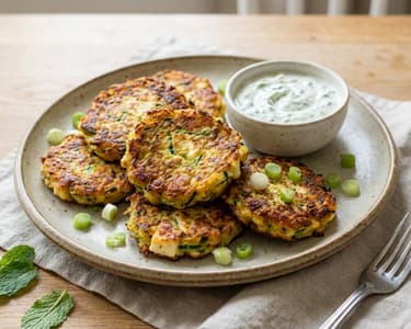 Zucchini Halloumi Fritters | Crispy & Quick