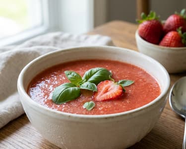 Strawberry and Tomato Gazpacho | Refreshing Summer Soup