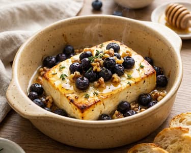 Baked Feta with Summer Berries & Honey | From the Oven