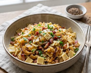 Klassische Krautfleckern mit Speck | Herzhaft & Schnell