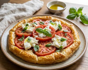 Sommerliche Paradeiser-Galette mit Burrata | Knusprig