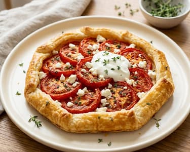 Knusprige Paradeiser-Feta-Galette | Aus dem Backrohr