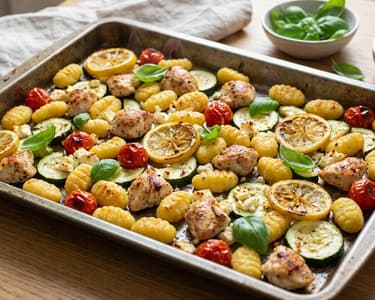 Sommerliches Hendl-Gnocchi-Blech | Aus dem Backrohr