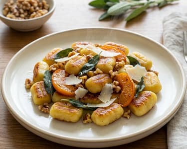 Sommer-Gnocchi mit Marillen & Salbeibutter | Schnell & Köstlich