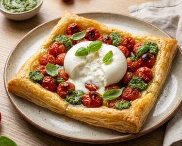Paradeiser-Burrata-Tarte | Aus dem Backrohr
