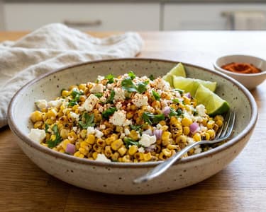 Gegrillter Maissalat mit Feta & Limette | Würzige Sommerküche