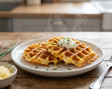 Herzhafte Käse-Waffeln