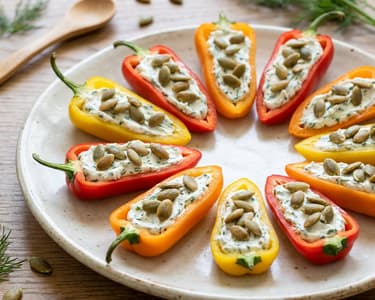 Mini-Paprika mit Frischkäse