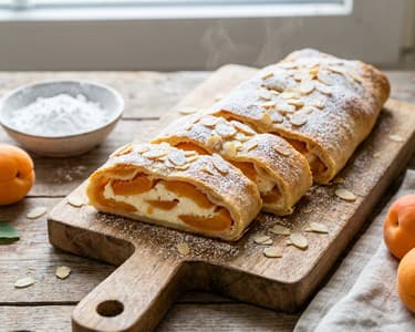 Sommerlicher Marillen-Topfen-Strudel aus dem Backrohr | Knusprig & Fruchtig