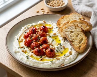 Whipped-Feta-Dip mit Ofen-Paradeisern | Aus dem Backrohr