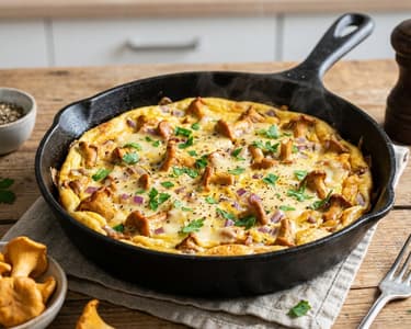 Sommerliche Eierschwammerl-Frittata | Aus dem Backrohr
