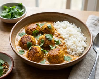 Linsen-Kofta in indischer Currysauce | Aromatisch & Vegan