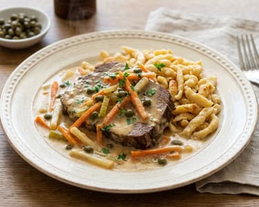 Esterházy-Rostbraten | Klassiker mit Wurzelgemüse