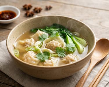 Wan-Tan-Suppe mit Hendl | Fein & Aromatisch