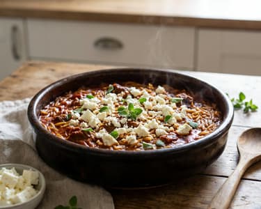 Greek Lamb Giouvetsi | Tender Stew with Kritharaki