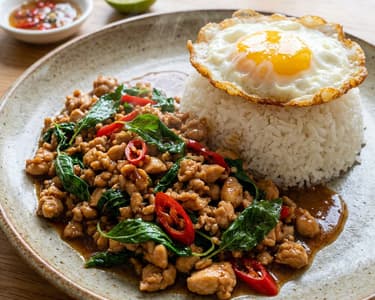Pad Krapao Gai | Wok Chicken with Basil in 15 Minutes