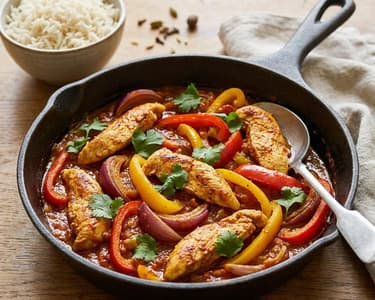 Indian Chicken Jalfrezi | Quick Bell Pepper & Chicken Skillet