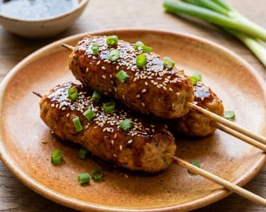 Japanese Tsukune | Glazed Chicken Skewers