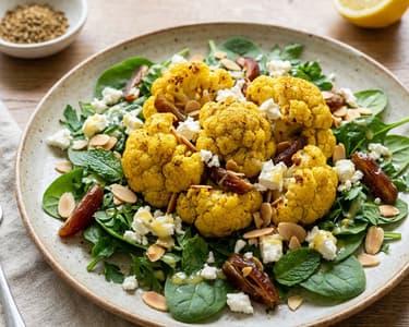 Nahöstlicher Karfiolsalat mit Feta & Datteln