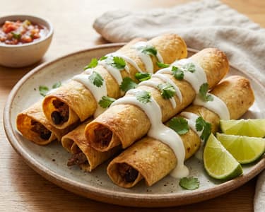 Knusprige Flautas de Res | Mexikanisches Streetfood