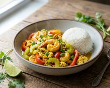 Goong Pad Pong Karee | Thai-Garnelen in Curry-Ei-Sauce